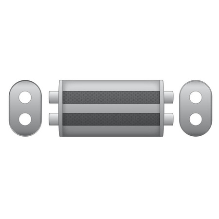 Sportowy Tłumik Przelotowy E006 Eliptyczny – Bez Przetłoczenia, Uniwersalny, Stal Kwasoodporna T304