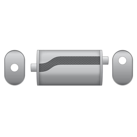 Sportowy Tłumik Przelotowy E002 Eliptyczny – Bez Przetłoczenia, Uniwersalny, Stal Kwasoodporna T304