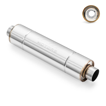 Sportowy Tłumik Przelotowy RM01 54mm Okrągły – Uniwersalny, Stal Kwasoodporna T304