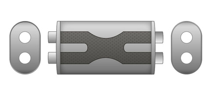 Uniwersalny Tłumik Sportowy EX006 Eliptyczny X-PIPE – Stal Kwasoodporna T304