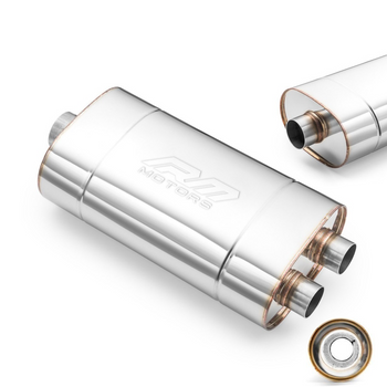 Sportowy Tłumik Przelotowy E004 Eliptyczny – Bez Przetłoczenia, Uniwersalny, Stal Kwasoodporna T304