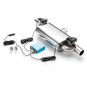 Poprzeczny tłumik przelotowy z przepustnicą E600 63 mm