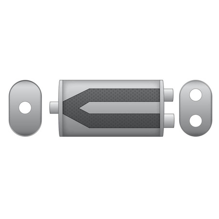 Sportowy Tłumik Przelotowy E004 Eliptyczny – Przetłoczony, Uniwersalny, Stal Kwasoodporna T304